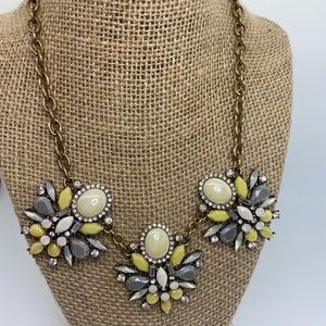 Spring Street statement bib gold tone necklace